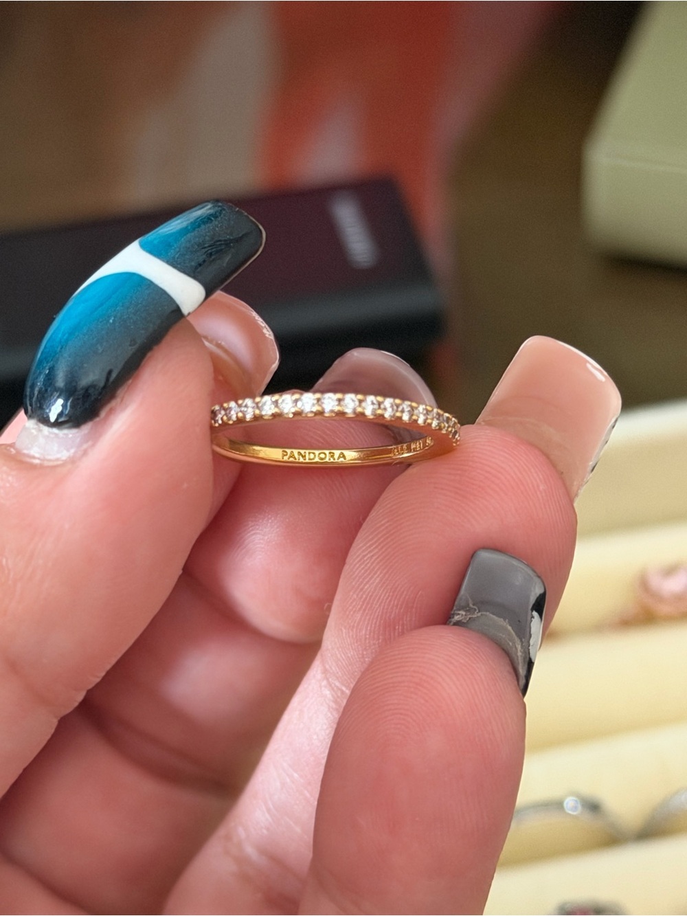 Pandora Sparkling Band Ring 14k gold plating